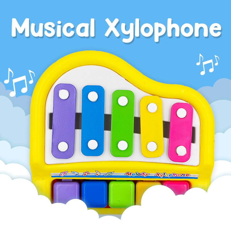 2 in 1 Musical Xylophone & Piano Toy for Kid |5 Pin Toy | Interactive Toys |