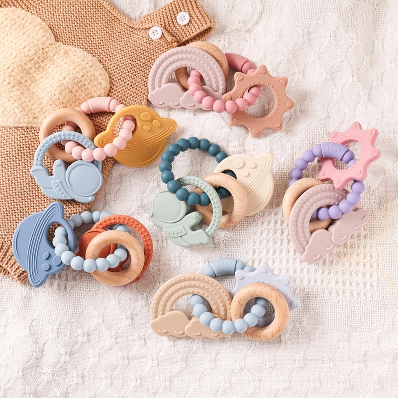 1pc Silicone Teether,Food Grade Baby 0-12M