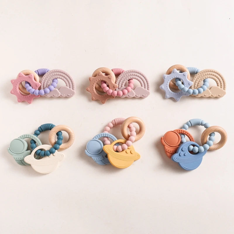 1pc Silicone Teether,Food Grade Baby 0-12M