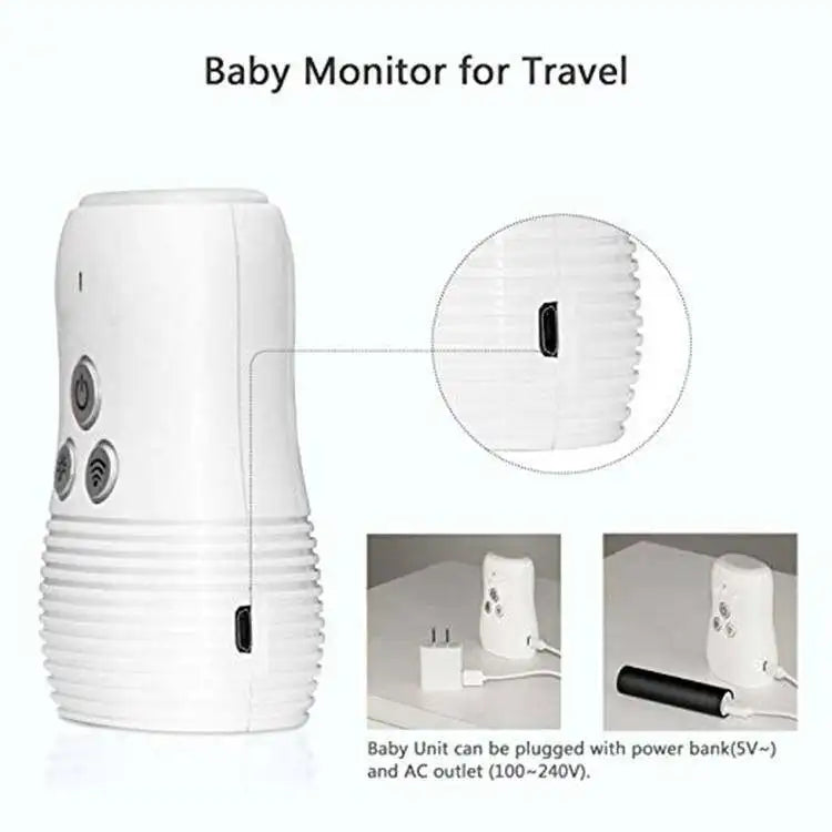 2.4GHz Baby Audio Monitor Two-Way Talk Infant Intercom Wireless Night Light Home Security Device kids safety