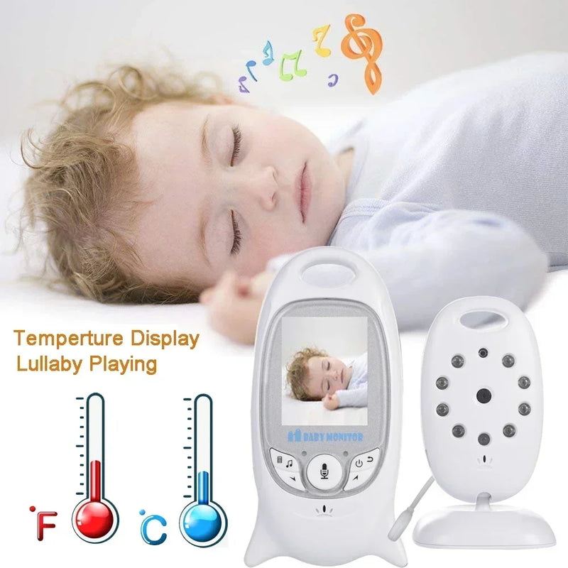 LED Temperature Babi Nanny Camera  Baby Monitor Camera VB601 Wireless Babysitter 2 Way Talk Night Vision IR 8 Lullabies Video