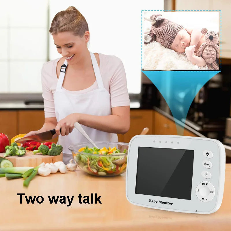 3.2 inch IPS Screen Wireless PTZ Video Baby Monitor