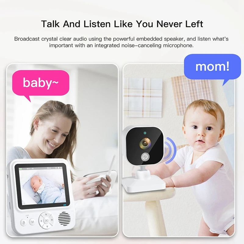 2.8Inch Wireles Baby Monitor With Camera Audio 2-Way Talk Video Babyphone IPS Screen Baby Videophone Baby Nanny